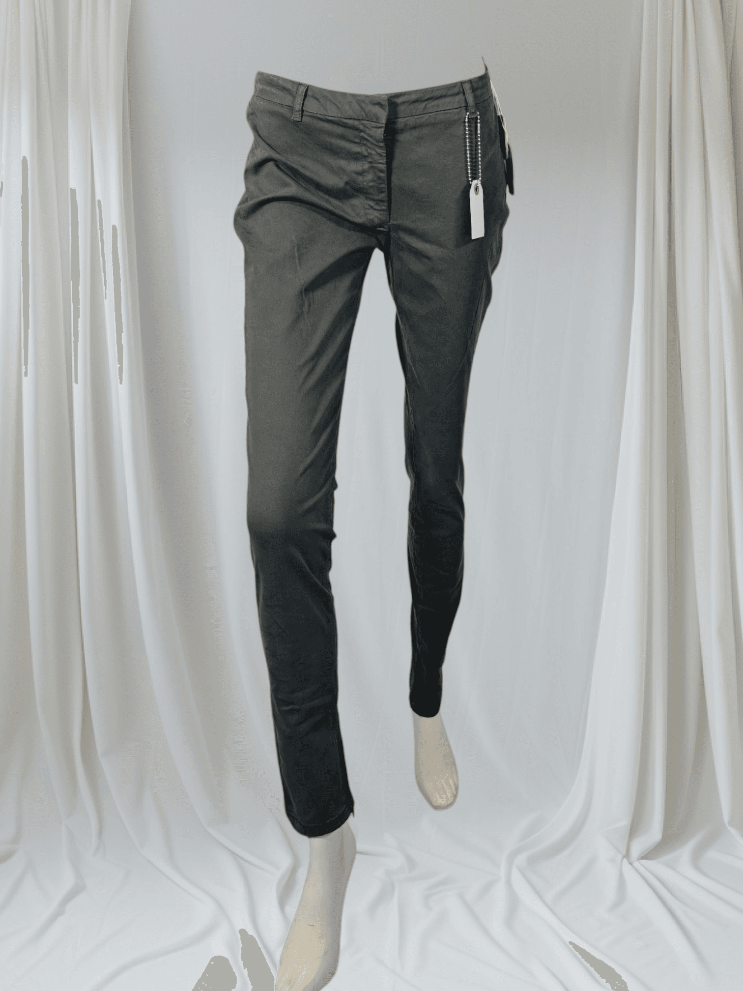 Américain Vintage – Pantalon ajusté gris métallisé