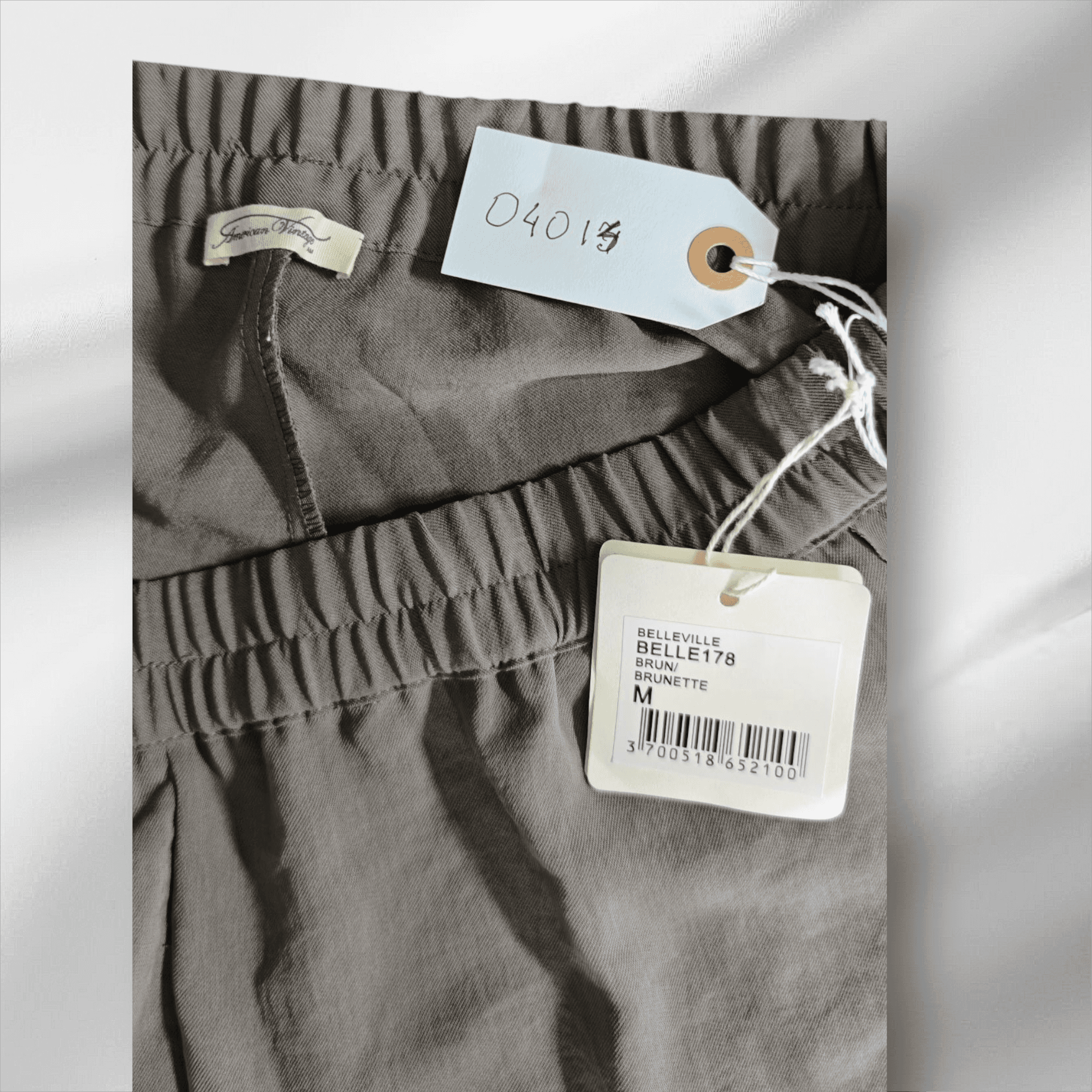 Américain Vintage – Pantalon fluide brun