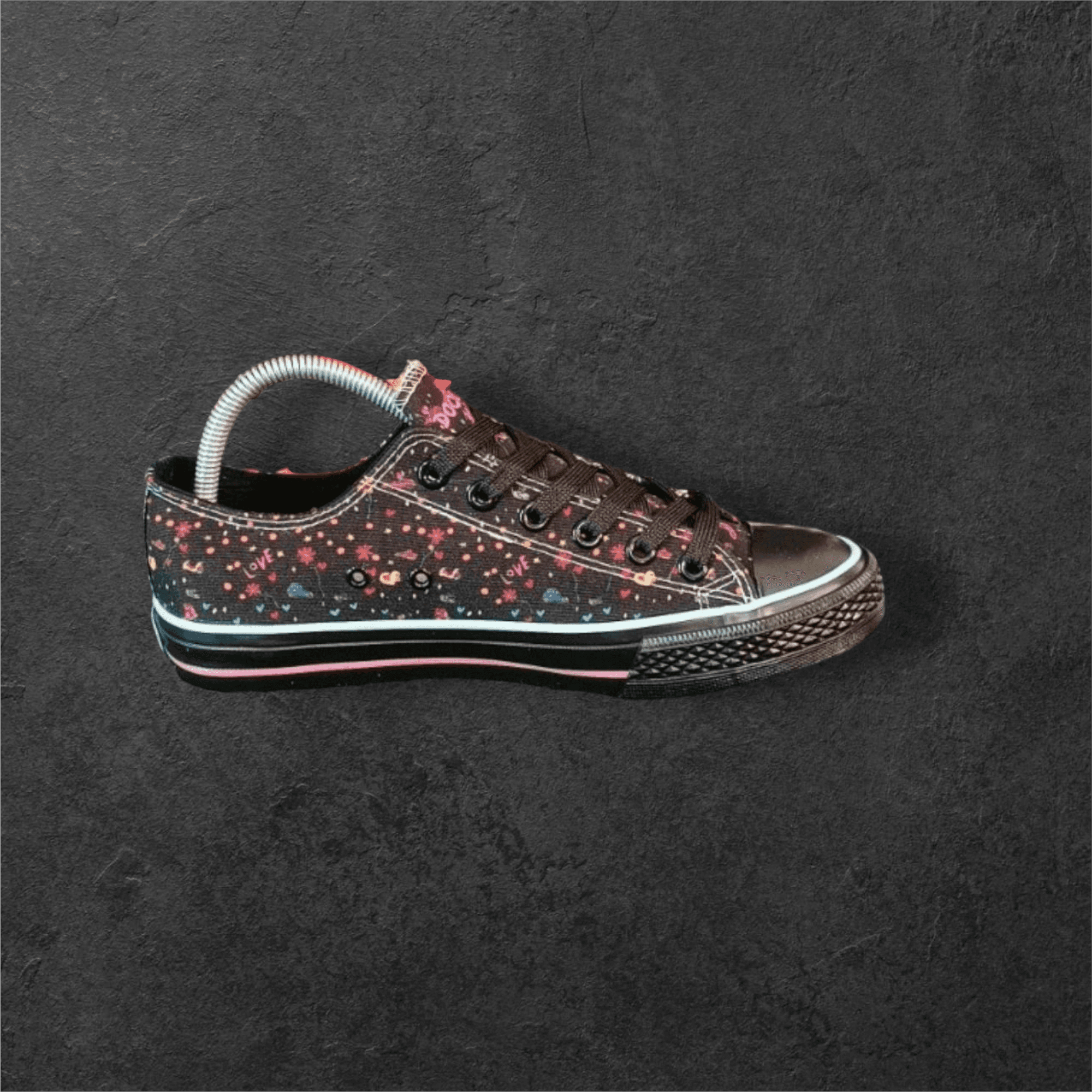 Sneakers Graphiques Noires – Multicolores