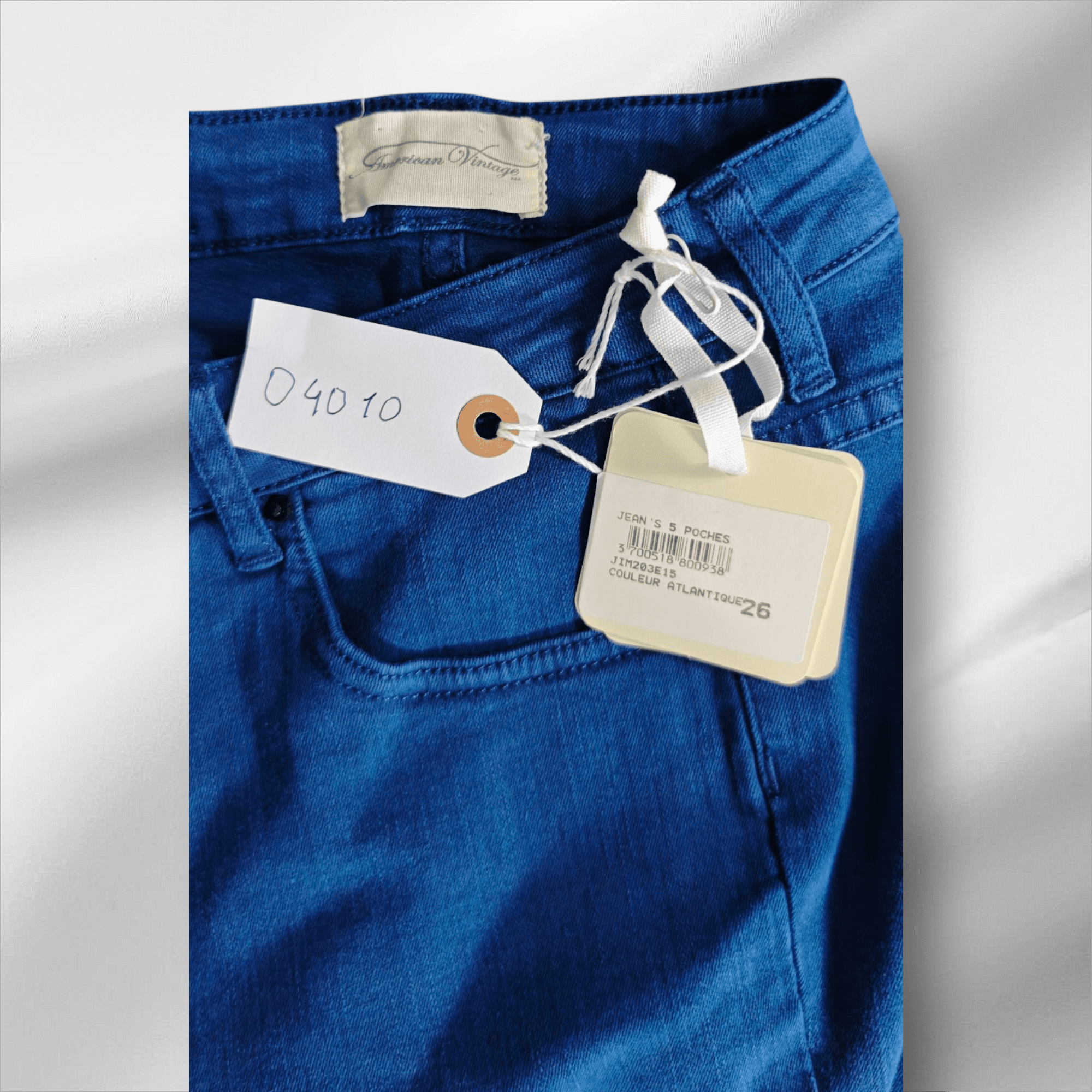 Américain Vintage – Jean skinny bleu Atlantique