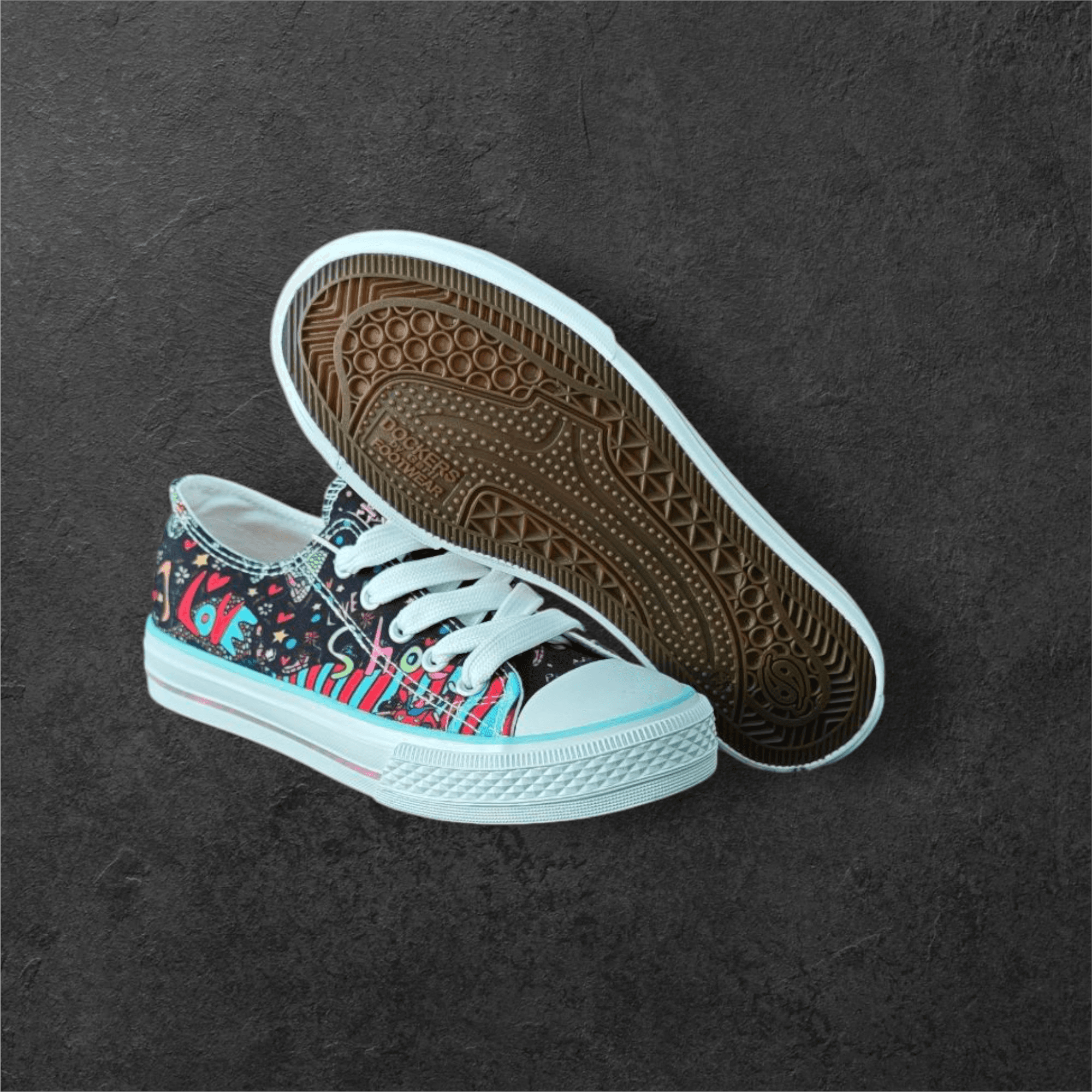 Dockers Sneakers Graphiques Noir/Fuchsia