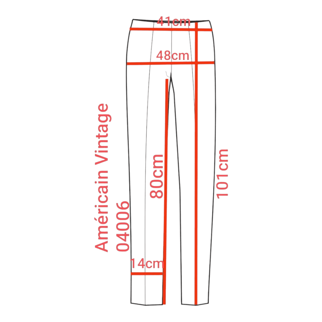 Américain Vintage – Pantalon ajusté noir carbone
