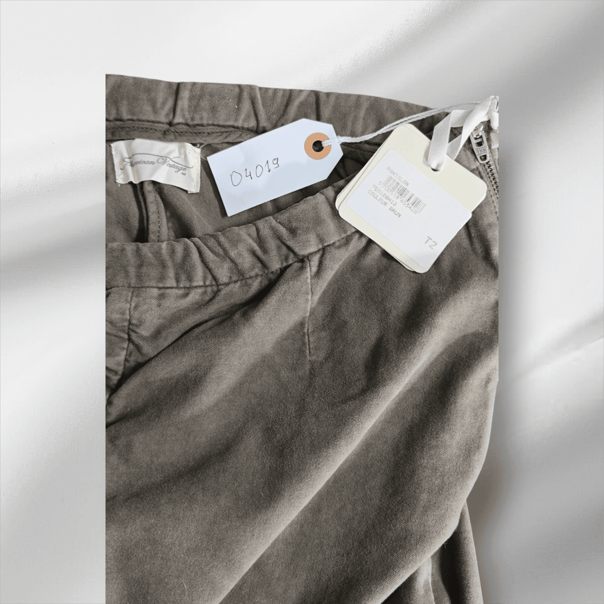 Américain Vintage – Pantalon slim kaki