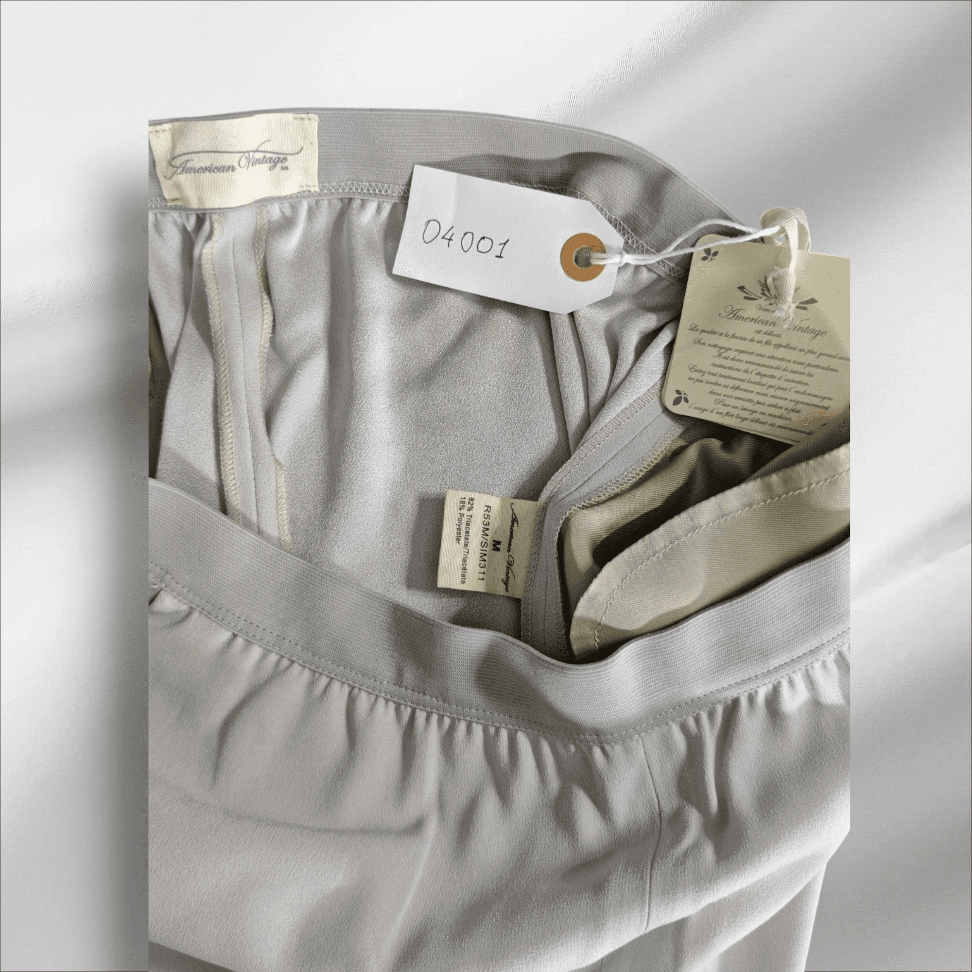 Américain Vintage – Pantalon fluide beige clair